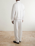 Ralph Lauren Purple label - <ul> <li>Wimbledon Logo-Embroidered Cotton and Cashmere-Blend Sweater</li> </ul> - Neutrals
