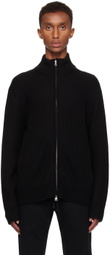 Reigning Champ Black Merino Rib Vinnie Track Sweater