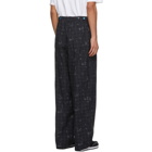 Undercover Black Cotton Check Trousers