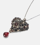 Saint Laurent Embellished pendant necklace