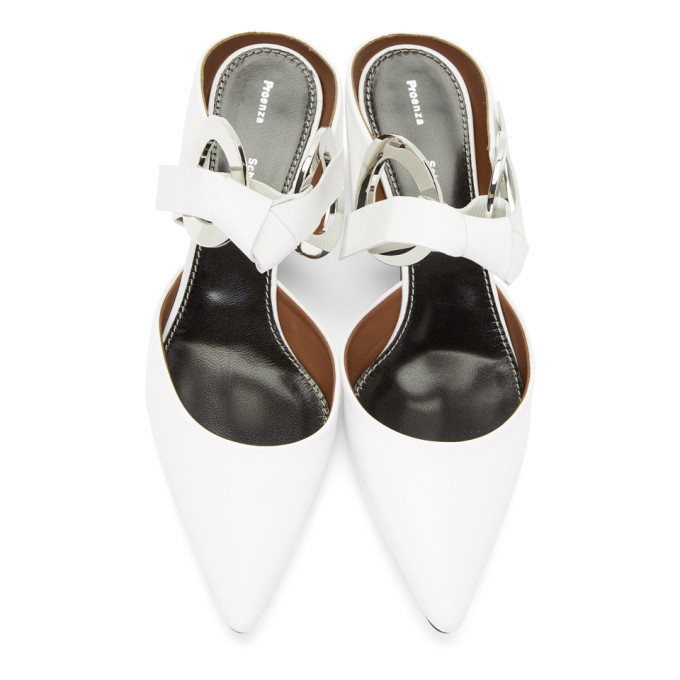 Proenza Schouler White Grommet Mirrored Heels Proenza Schouler