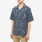 NN07 Men's Julio Leaf Print Vacation Shirt in Navy Blue