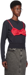 VAQUERA Navy & Red Bra Sweatshirt