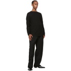 Lemaire Black Wool Long Sleeve T-Shirt