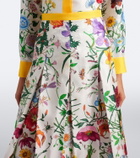 Gucci Gucci Flora pleated silk midi skirt