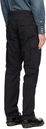 RRL Black Surplus Poplin Cargo Pants