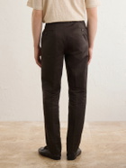 De Petrillo - Tapered Cotton-Twill Suit Trousers - Brown