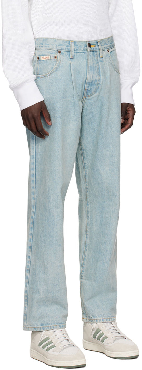 Noah Blue Pleated Jeans Noah NYC