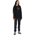 Off-White Black Brushed Mohair Diag Zip-Up Hoodie