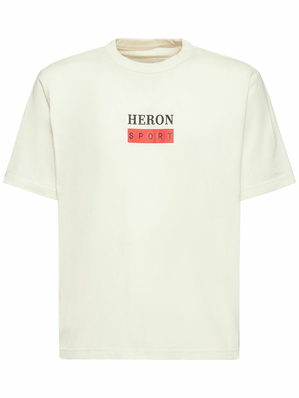 Photo: HERON PRESTON Logo Print Cotton Jersey T-shirt