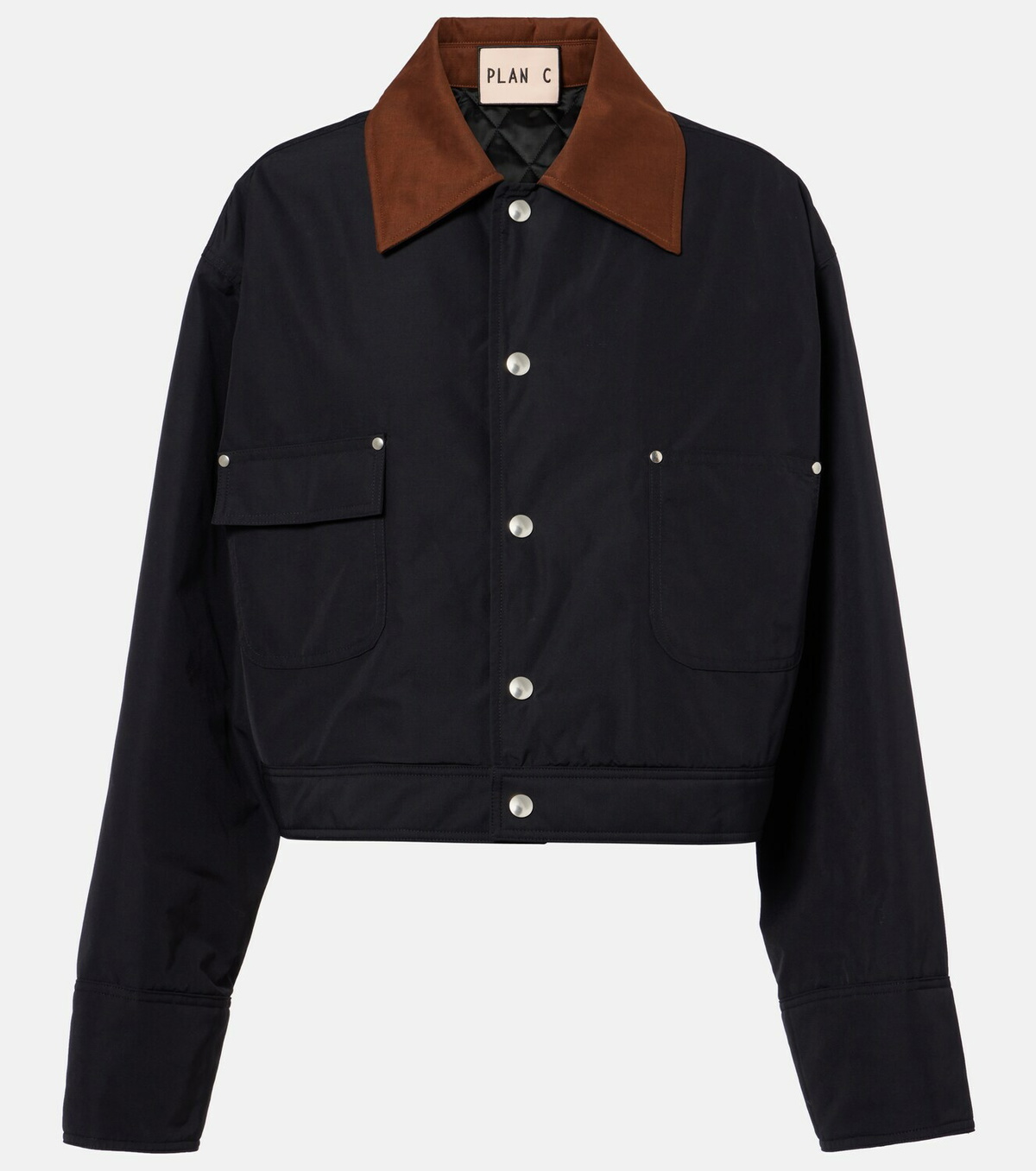 Plan C Cropped twill jacket