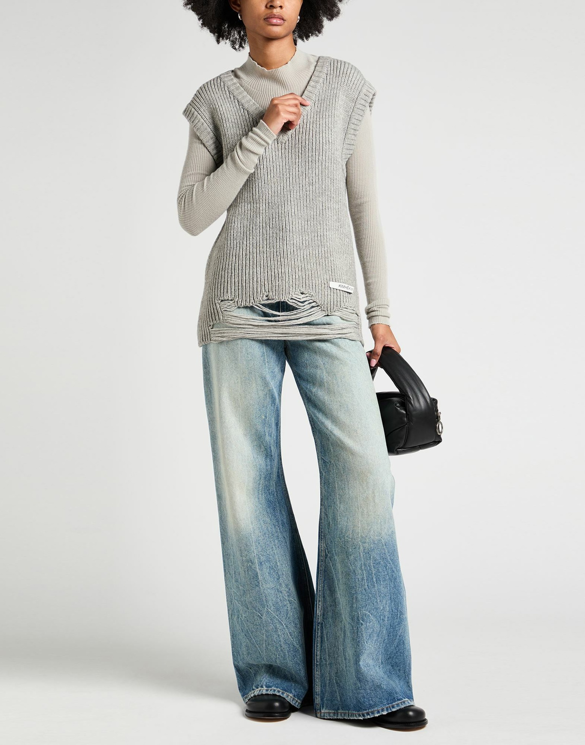 Kimhekim Womens Sweater in Grey