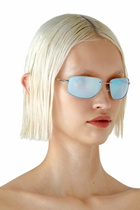 Diesel Racer shape sunglasses in metal - Sunglasses - Unisex - Silver