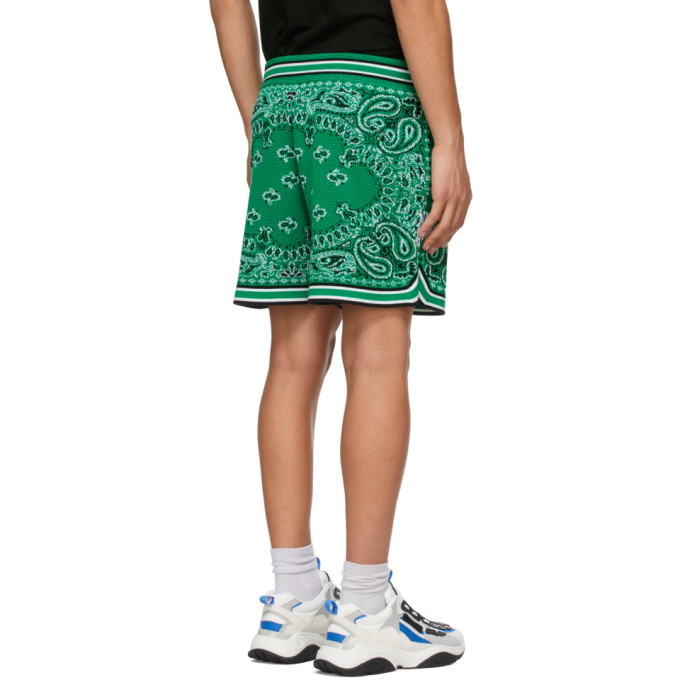 AMIRI Green Bandana B-Ball Shorts Amiri