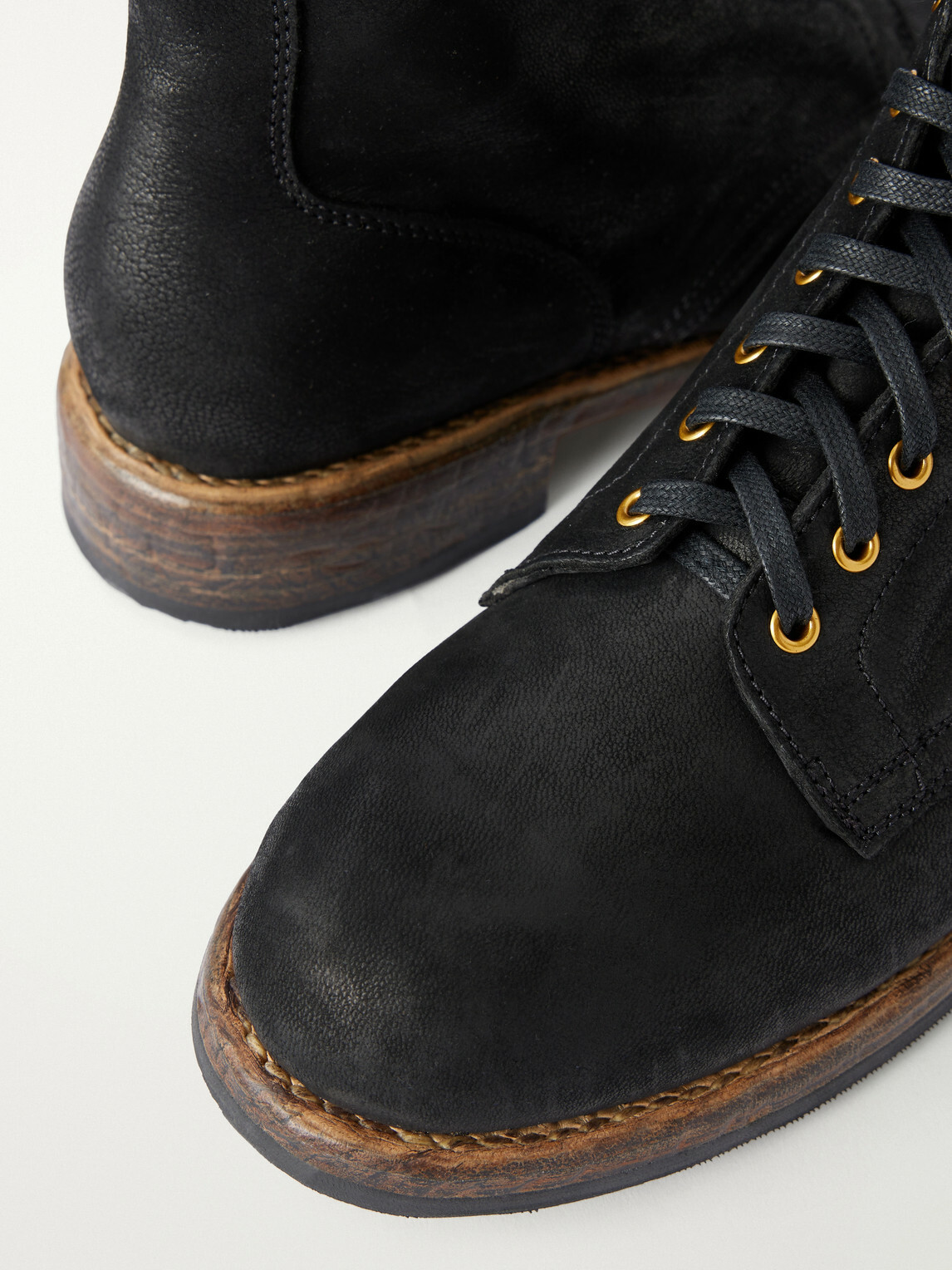 Visvim - Brigadier Hi-Folk Leather Lace-Up Boots - Black