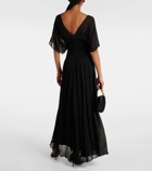 Max Mara Murge draped silk gown