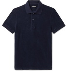 TOM FORD - Slim-Fit Cotton-Terry Polo Shirt - Blue