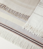 Brunello Cucinelli - Striped linen-blend blanket