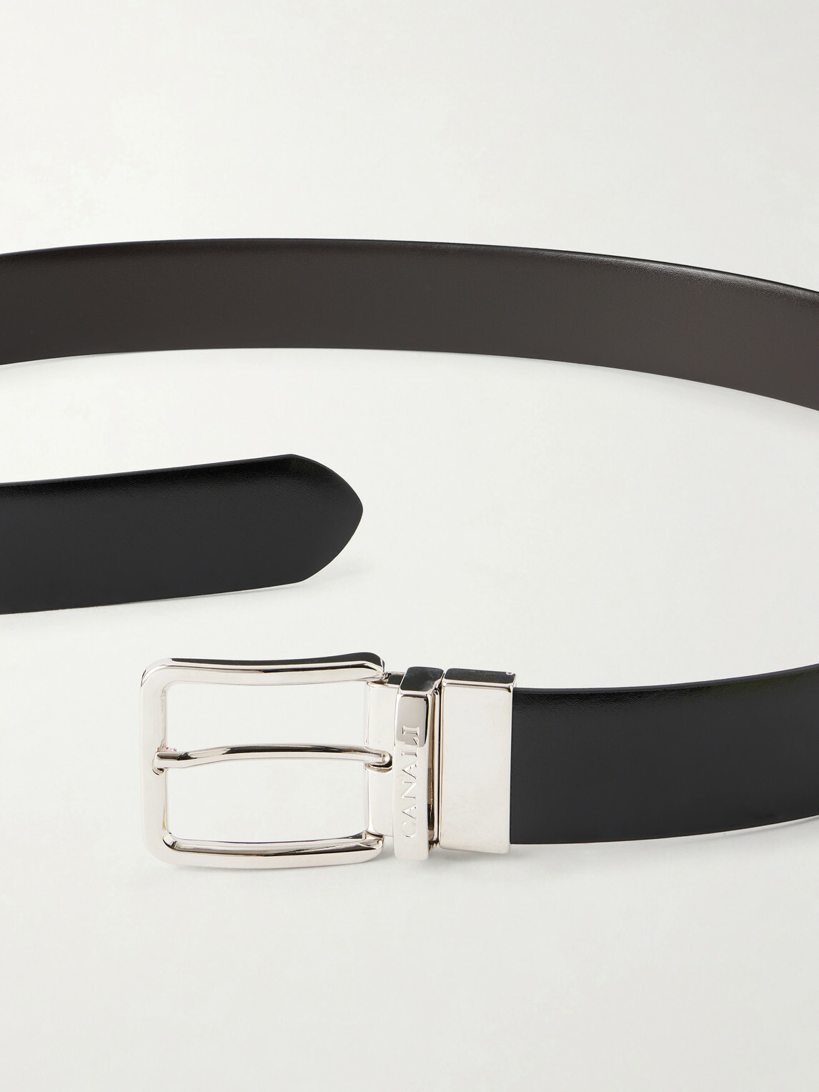 Canali - 3.5cm Reversible Leather Belt - Black