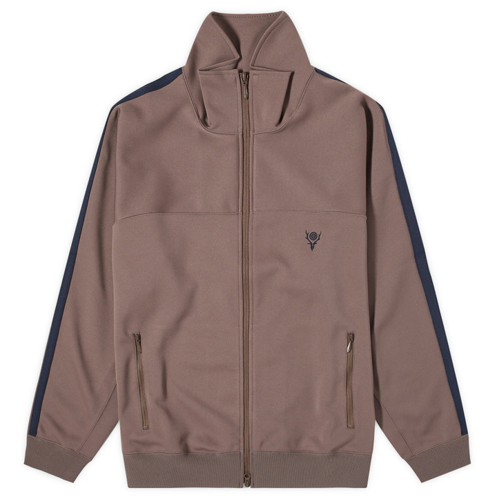 Photo: South2 West8 Men's Trainer Track Jacket in Mocha