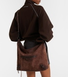 Balenciaga Le City Medium suede tote bag