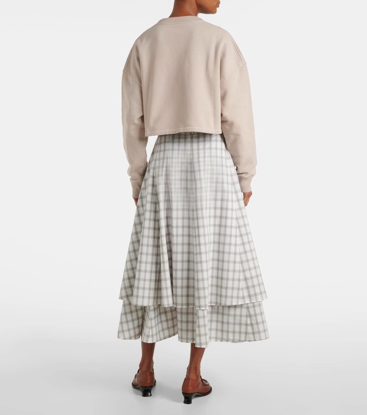 Loewe Anagram cropped cotton jersey sweatshirt