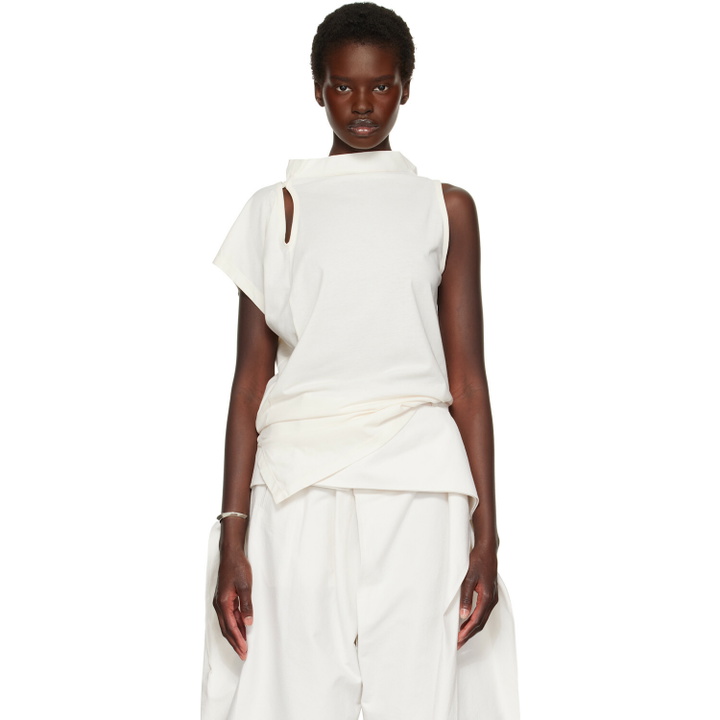Photo: ISSEY MIYAKE Off-White Tubular-T Top