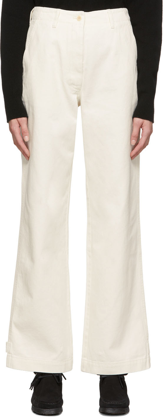 Norse Projects Off-White Organic Cotton Trousers
