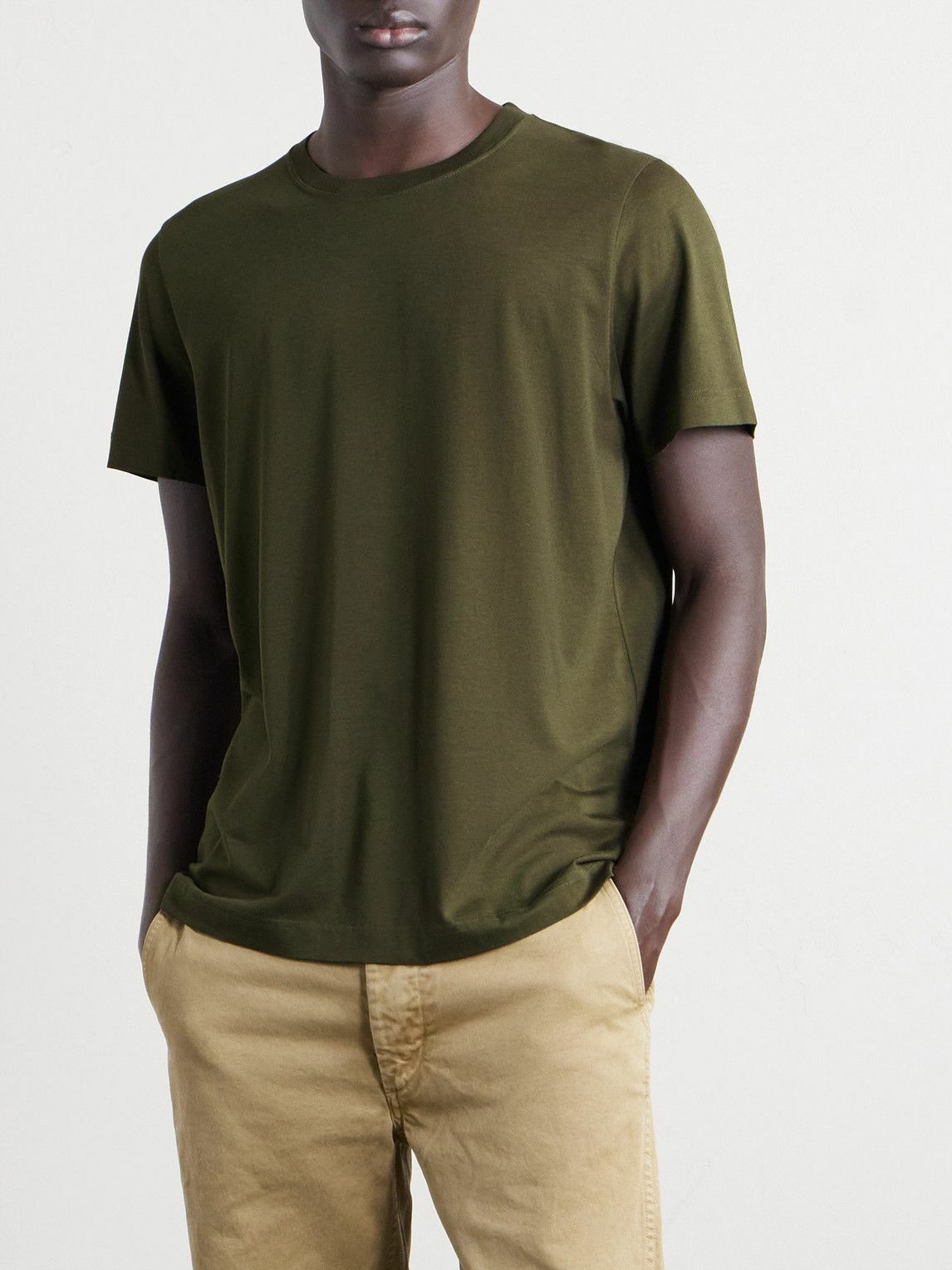 CDLP - Lyocell and Pima Cotton-Blend Jersey T-Shirt - Green