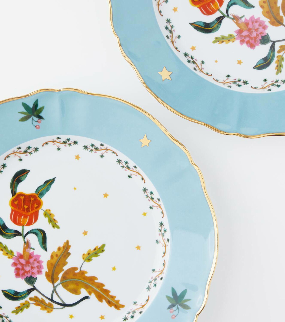 Bitossi Fabula Profumo set of 4 porcelain dinner plates
