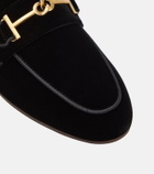 Tod's Embellished velvet loafers