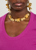 Chloe Floral Gold-tone Brass Necklace - One Size