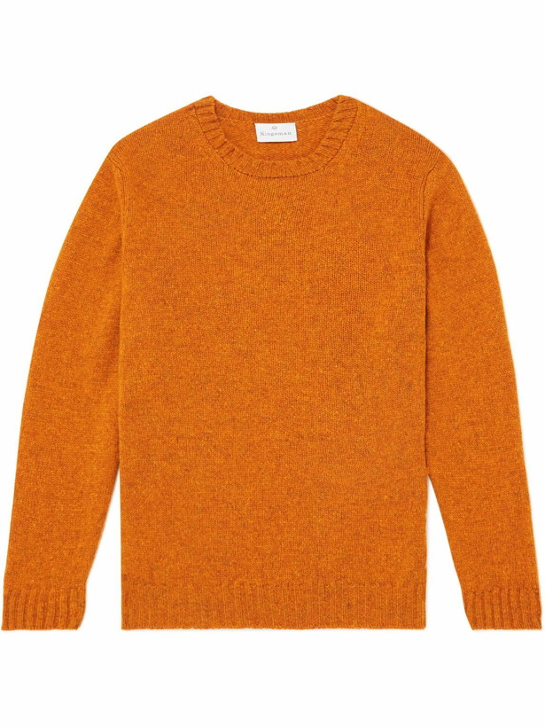 Photo: Kingsman - Shetland Virgin Wool Sweater - Orange