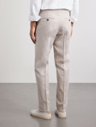 Zegna - Straight-Leg Linen Trousers - Neutrals