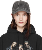 VETEMENTS Black Destroyed Logo Cap