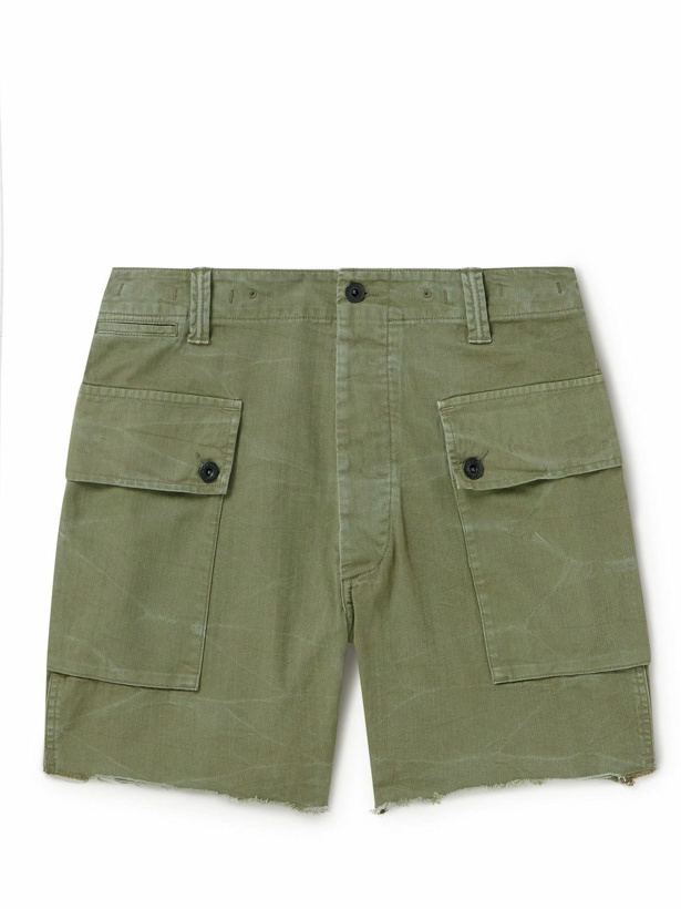Photo: Polo Ralph Lauren - Straight-Leg Herringbone Cotton-Twill Cargo Shorts - Green