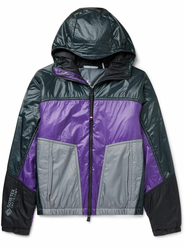 Photo: Moncler Grenoble - Peyrus Colour-Block Padded Ripstop Hooded Jacket - Blue
