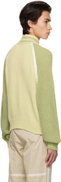 Kijun SSENSE Exclusive Yellow & Green Raglan Sweater