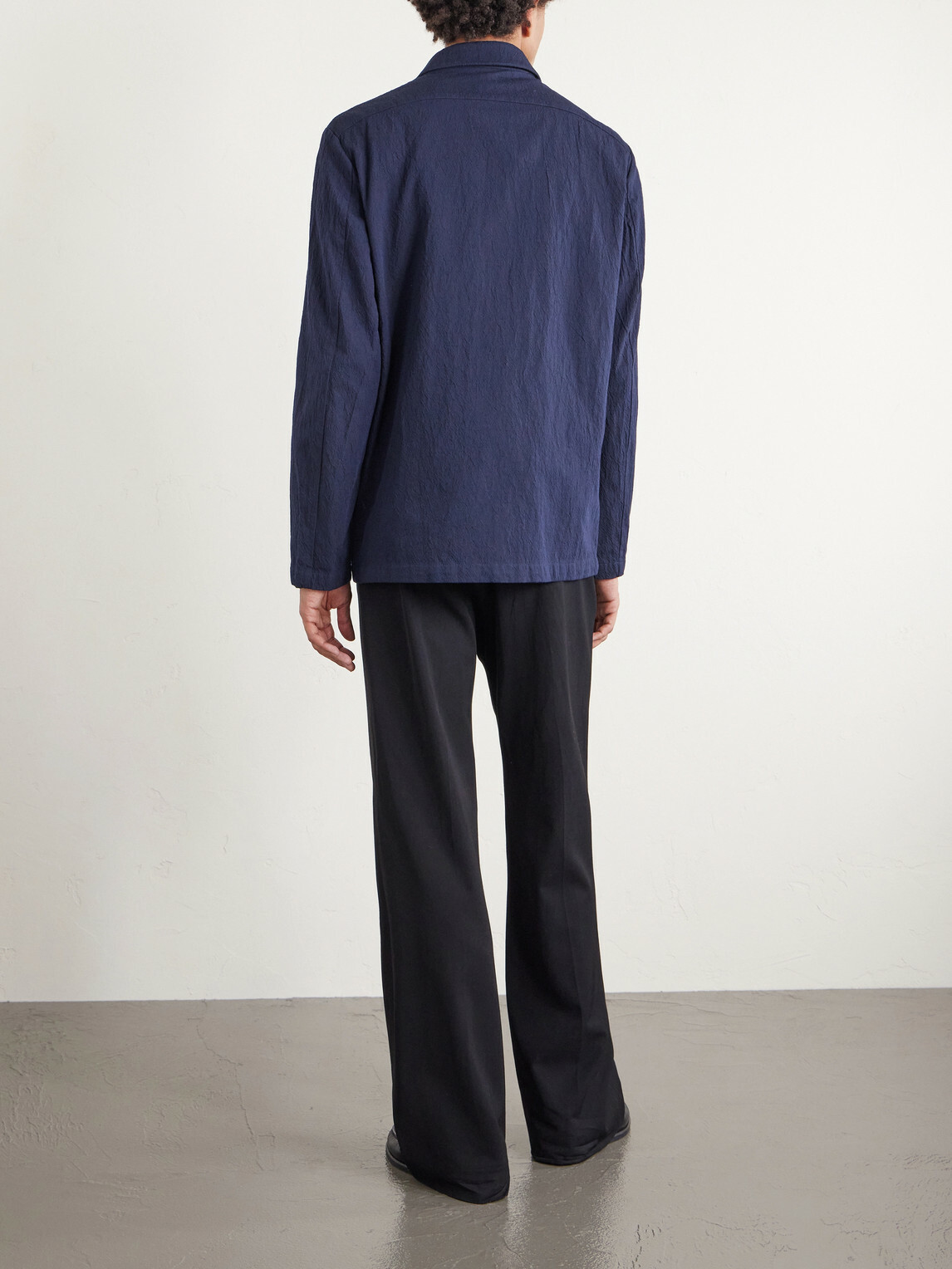 Barena - Crinkled Cotton-Blend Overshirt - Blue