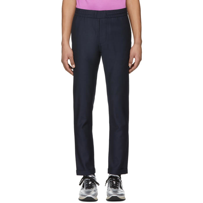 Photo: PS by Paul Smith Navy Elasticized Waist Trousers