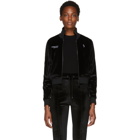 Marcelo Burlon County of Milan Black Logo Tape Track Jacket