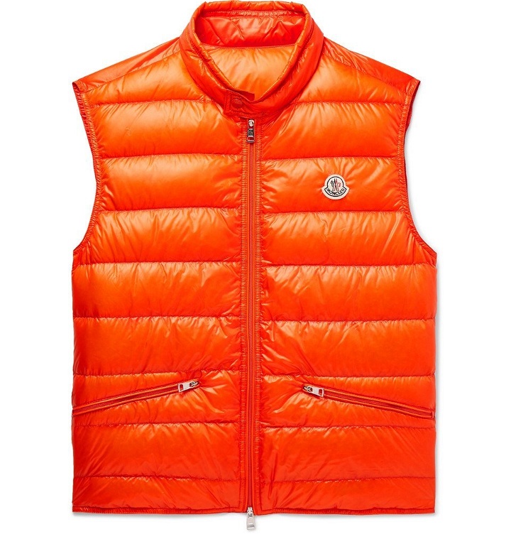 Photo: Moncler - Quilted Shell Down Gilet - Orange