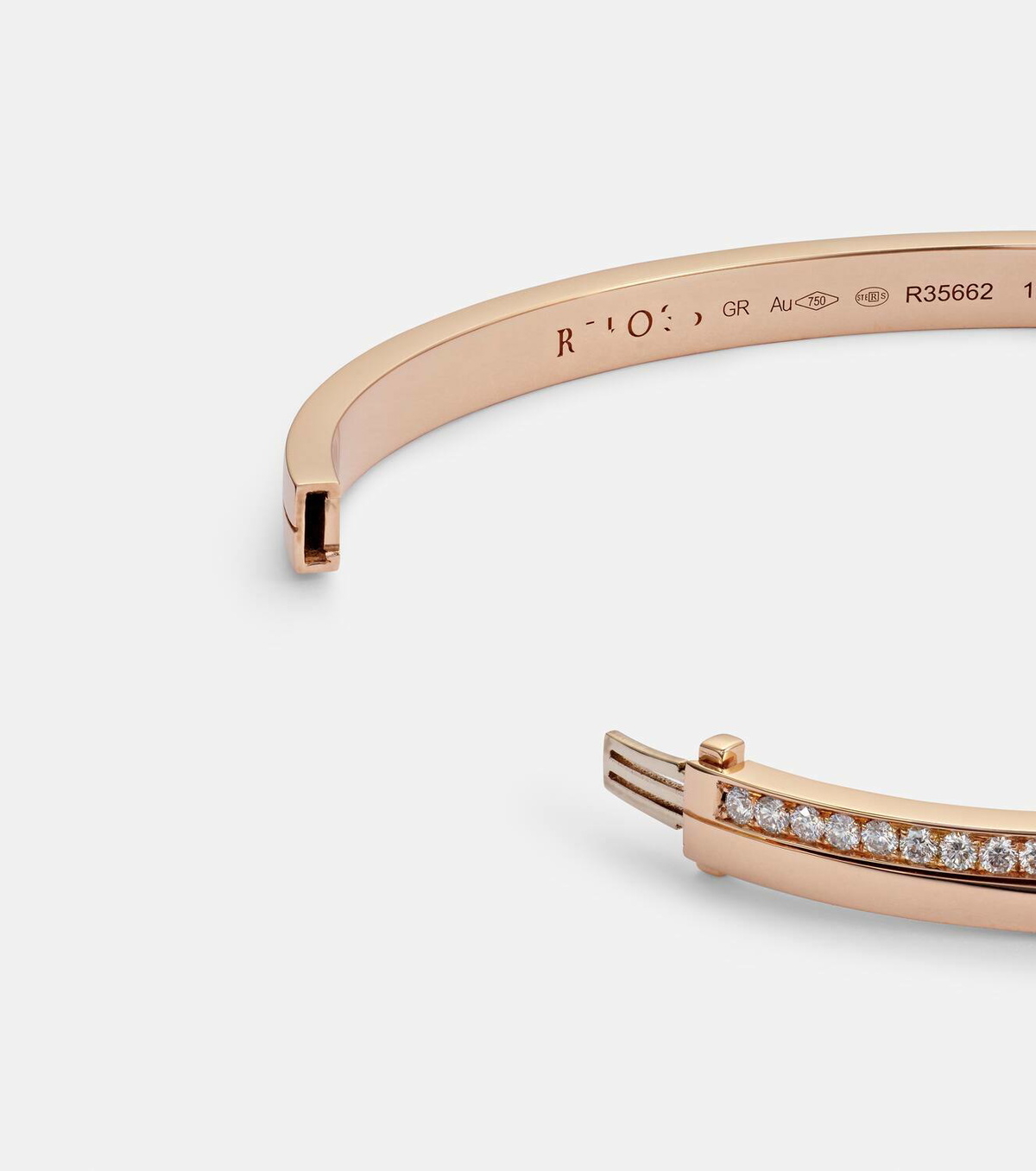 Repossi Antifer 18kt rose gold bracelet with diamonds