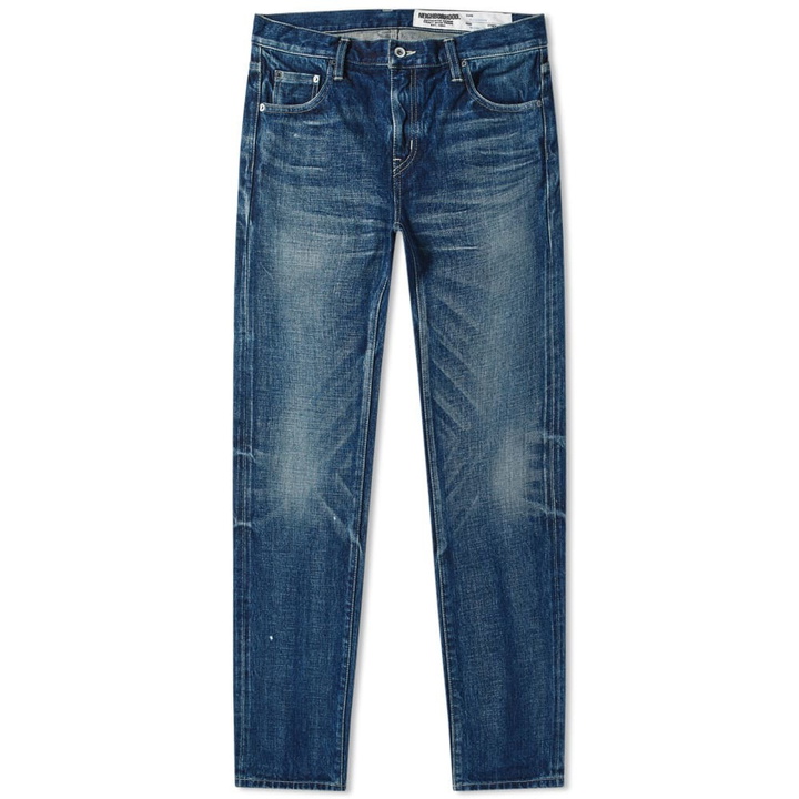 Photo: Neighborhood Washed Narrow 14oz Denim Jean