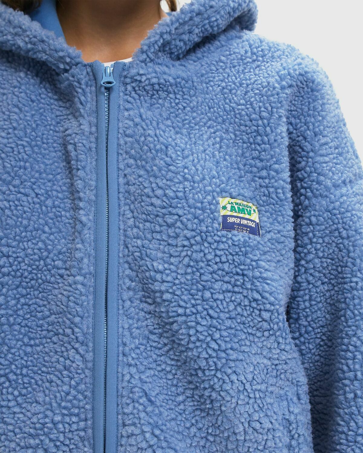 American Vintage HOKTOWN Blue Womens Fleece Jacket