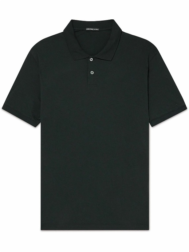 Photo: James Perse - Cotton-Jersey Polo Shirt - Black