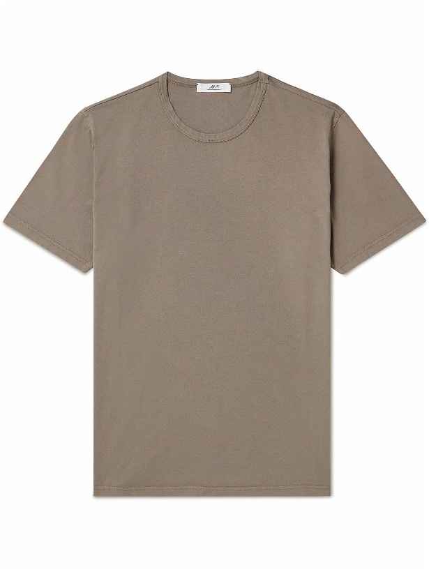Photo: Mr P. - Garment-Dyed Cotton-Jersey T-Shirt - Brown