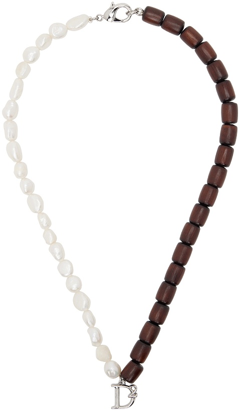 Photo: Dsquared2 White & Brown Shells Necklace