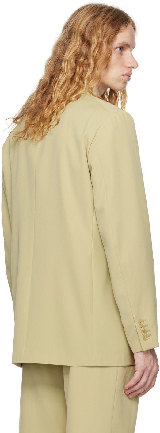 AURALEE Khaki Light Wool Max Gabardine Blazer