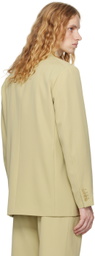 AURALEE Khaki Light Wool Max Gabardine Blazer